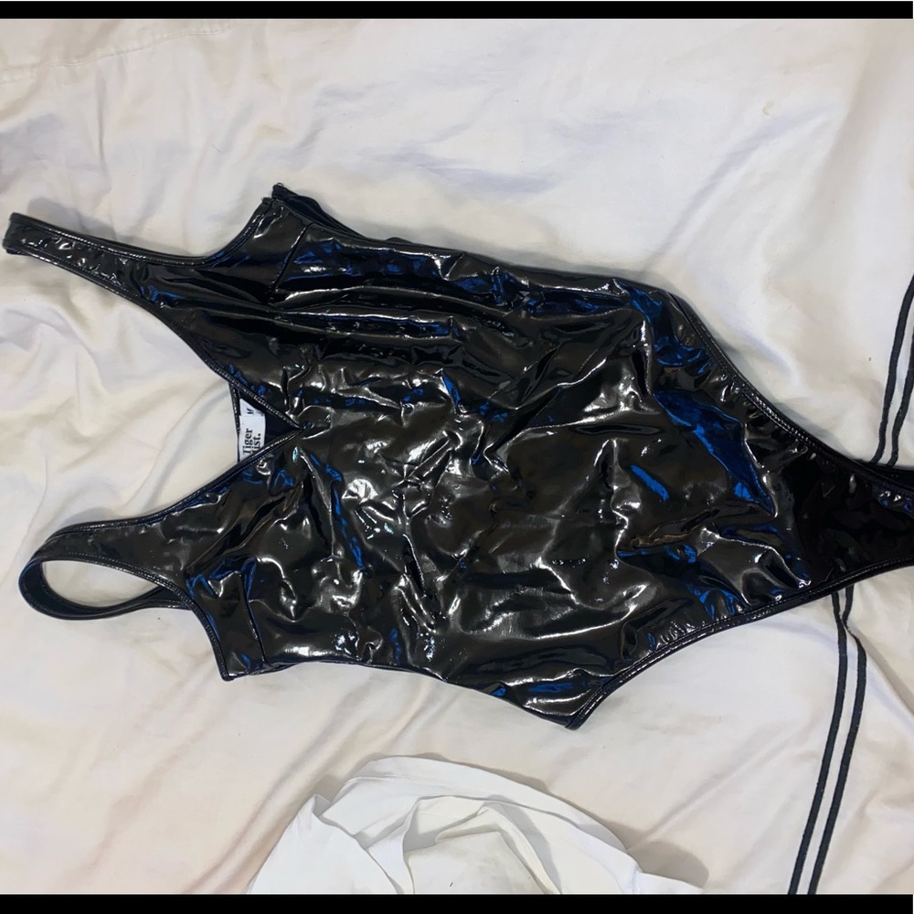 Tiger mist latex bodysuit